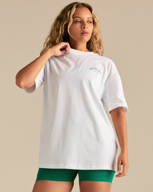 Comfort Oversized "10" Graphic T-Shirt | White