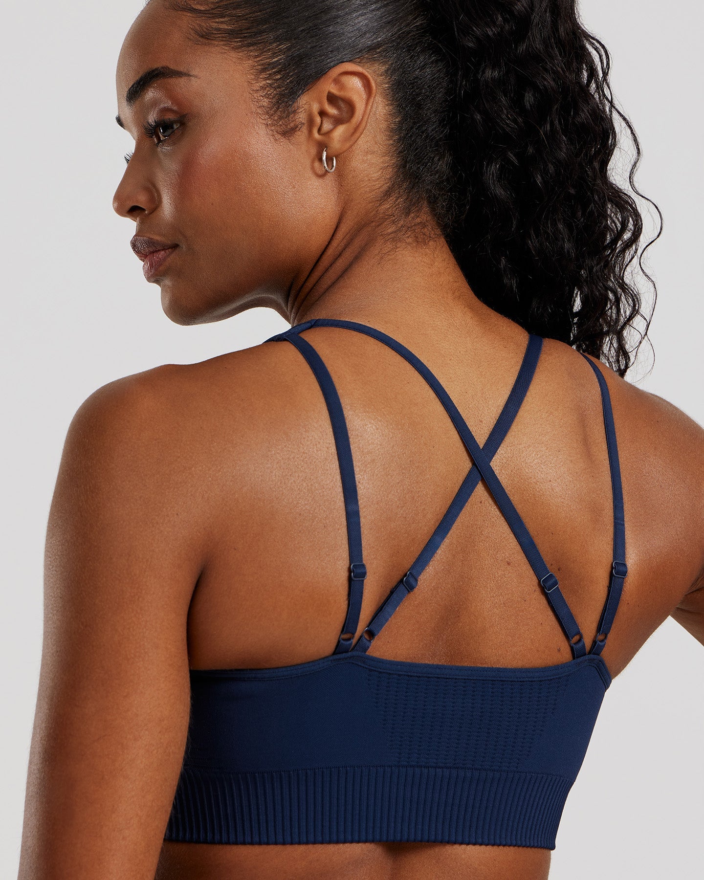 Power Seamless Adjustable Sports Bra | Sapphire Blue
