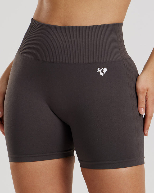 Power Seamless Scrunch Shorts | Graphite
