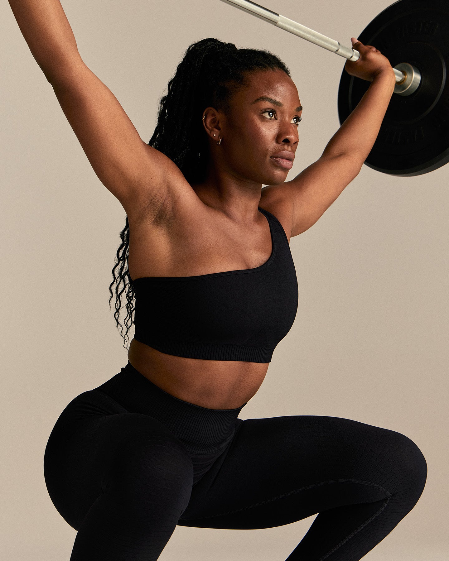 Power Seamless One Shoulder Bra | Black