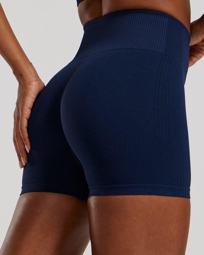 Power Seamless Scrunch Shorts | Sapphire Blue