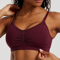 Define 2.0 Seamless Scrunch Bralette | Dark Cherry