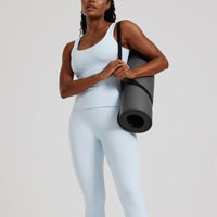 Essential Built-In Bra Scoop Back Tank | Icy Blue