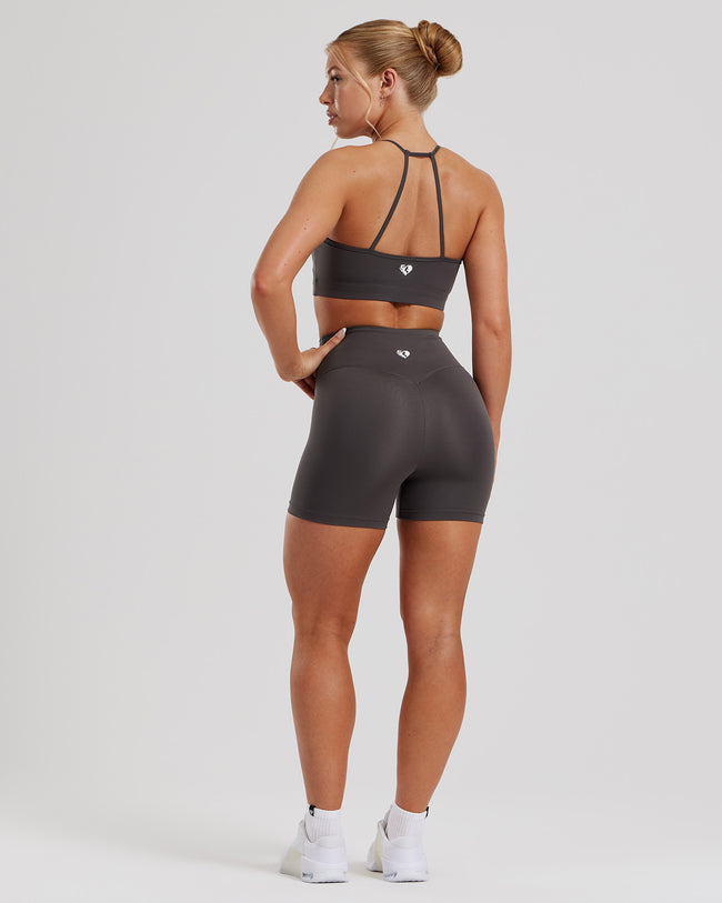 Essential Scoop-Neck Bralette | Graphite