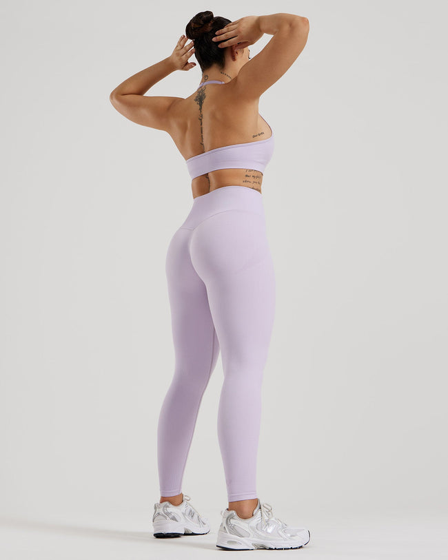 Motion Seamless Halter Bra | Cool Lilac