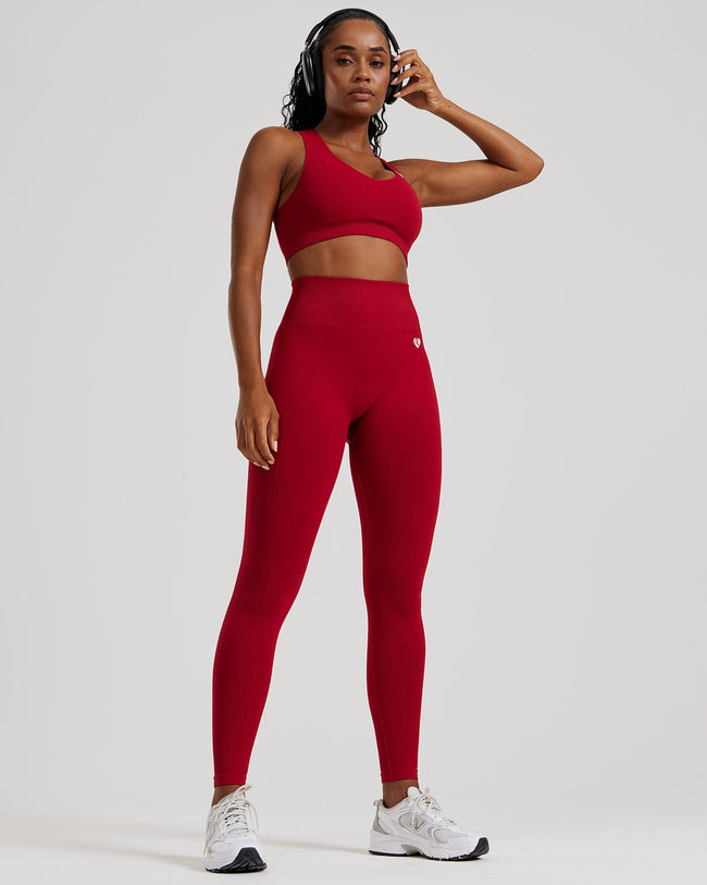 Power Seamless Sweetheart Bra | Chilli Red
