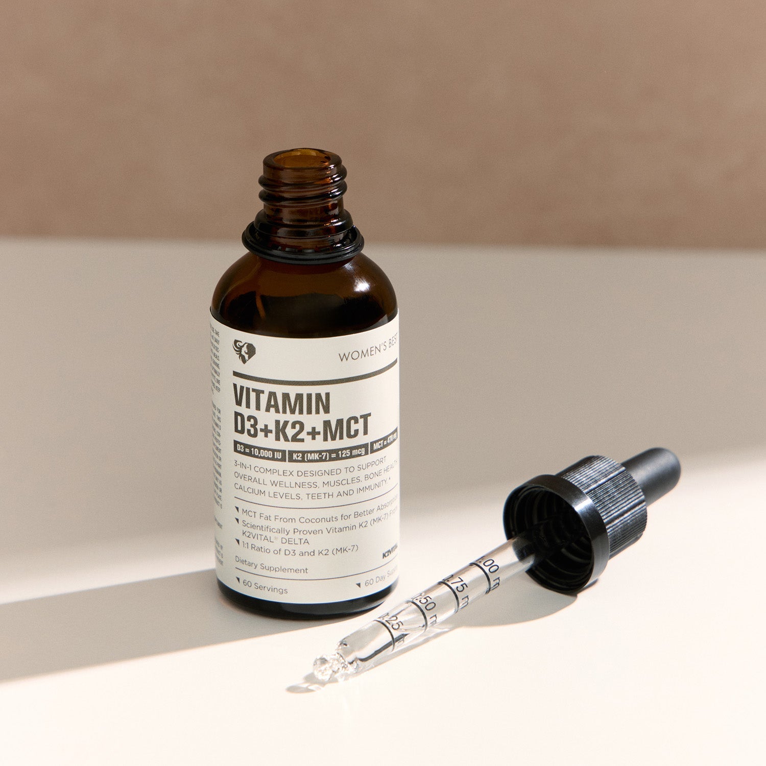 Vitamin D3 + K2 + MCT 10000IU Liquid Drops