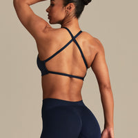 Define 2.0 Seamless Cross Back Bra | Sapphire Blue