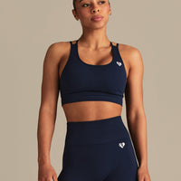 Power Seamless Sports Bra | Sapphire Blue