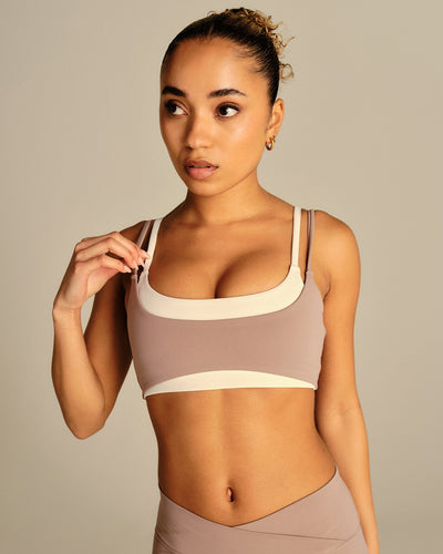 Essential Double Layer Bra | Mauve Taupe