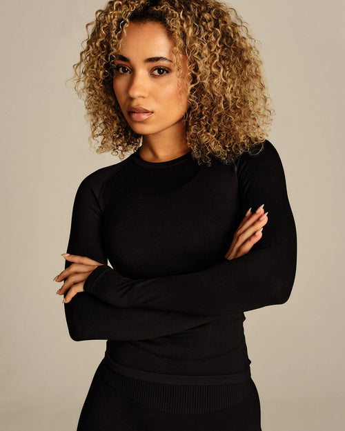 Power Long Sleeve Top | Black