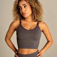 Power Built-In Bra Tank | Slate Grey