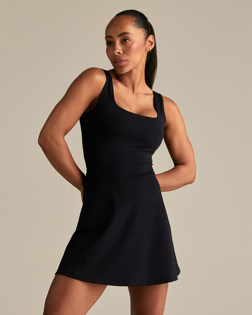 Essential Dress With Built-In Shorts | Black