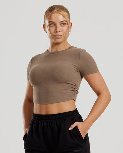 Comfort Ribbed Cropped T-Shirt | Caribou