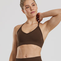 Define 2.0 Seamless Halter Neck Bra | Cocoa