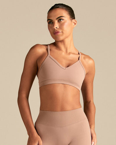 Emphasize V-Neck Bra | Mauve Taupe
