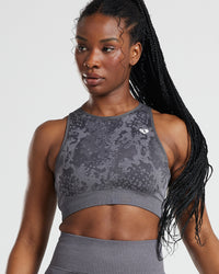 Evolution Seamless High Neck Bra | Graphite