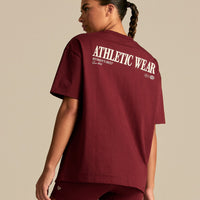 Comfort Athletic Club Oversized T-Shirt | Oxford Red