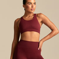 Power Adjustable Sports Bra | Oxford Red