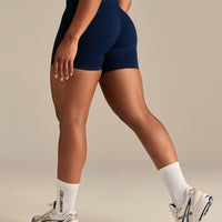 Power Seamless Scrunch Shorts | Sapphire Blue