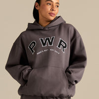 Comfort Oversized PWR Hoodie | Slate Grey