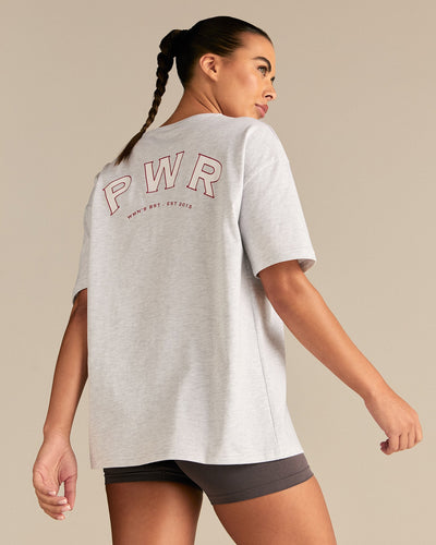 Comfort PWR Oversized Short Sleeve T-Shirt | Light Grey Marl