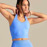 Define 2.0 Seamless Halter Tank | Chambray Blue