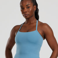 Essential Built-In Bra Midi Tank | Basalt