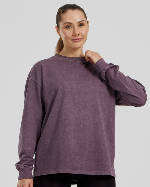 Comfort Oversized Long Sleeve T-Shirt | Vintage Dusk