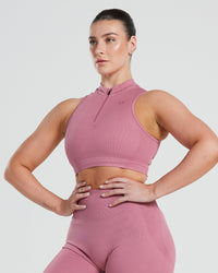 Motion Seamless 1/4 Zip Tank | Heather Rose