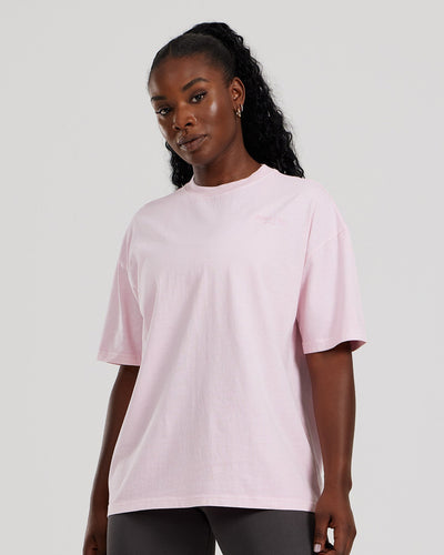 Comfort Oversized Short Sleeve T-Shirt Washed | Quartz