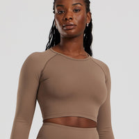 Essential Long Sleeve Crop Top | Caribou