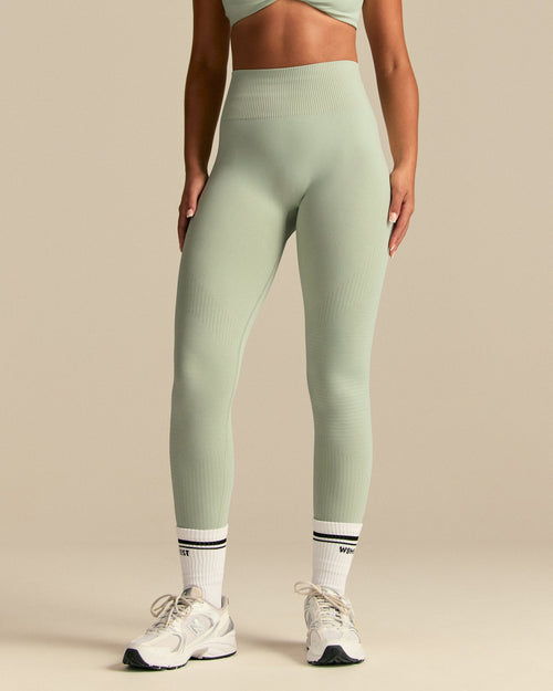 Power Enhanced High Waist Leggings | Calming Green