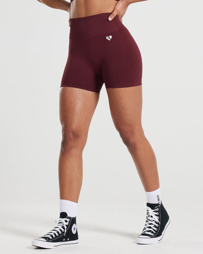 Power Seamless Shorts | Dark Cherry