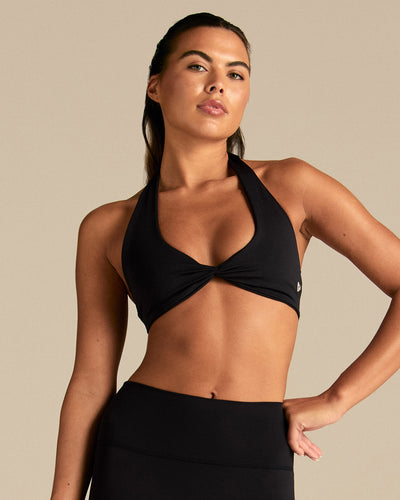 Essential Twist Front Halter Bra