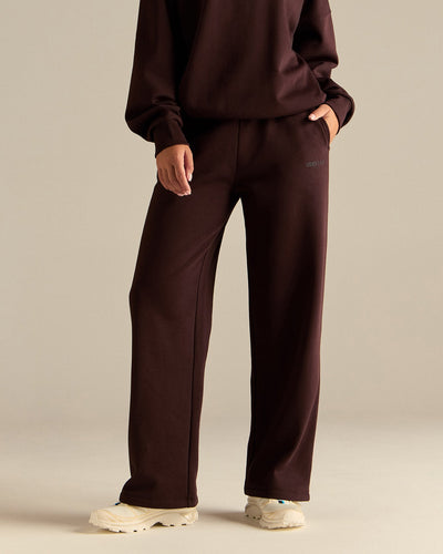 Comfort Cozy Straight Leg Joggers | Cafe Noir