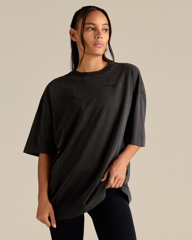 Comfort Oversized Short Sleeve T-Shirt - Vintage Black | Women's Best