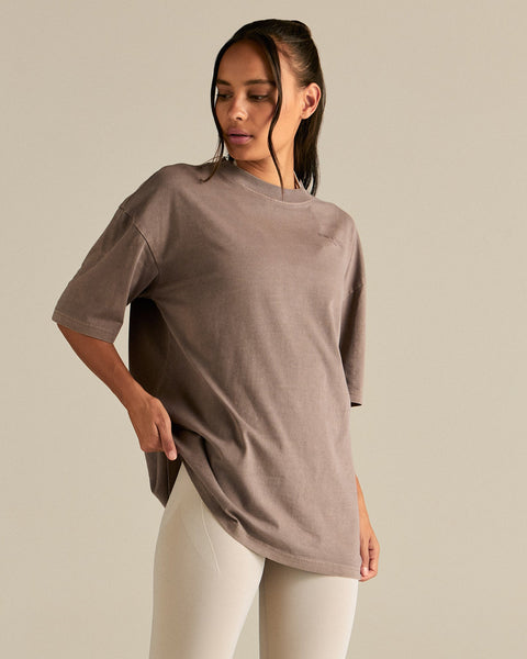 Comfort Oversized Short Sleeve T-Shirt - Vintage Mocha | Women's Best