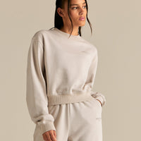 Comfort Outdoor Cropped Crew Neck | Stone