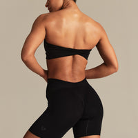 Essential Twist Back Bandeau Bra | Black