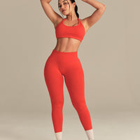 Define 2.0 Seamless Cross Back Bra | Lava Red