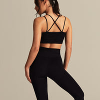 Power Seamless Sports Bra | Black