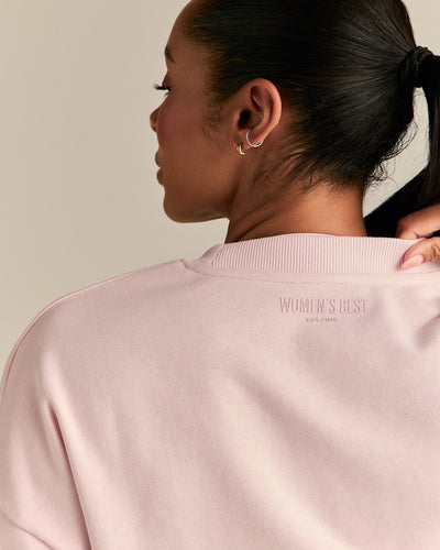 Comfort Lightweight Cropped Sweat | Ballet Pink