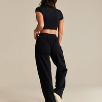 Comfort Graphic Ribbed Baby T-Shirt | Black