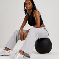 Comfort Ribbed Cropped Tank | Black