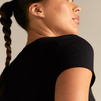 Cotton Contour Short Sleeve T-Shirt | Black