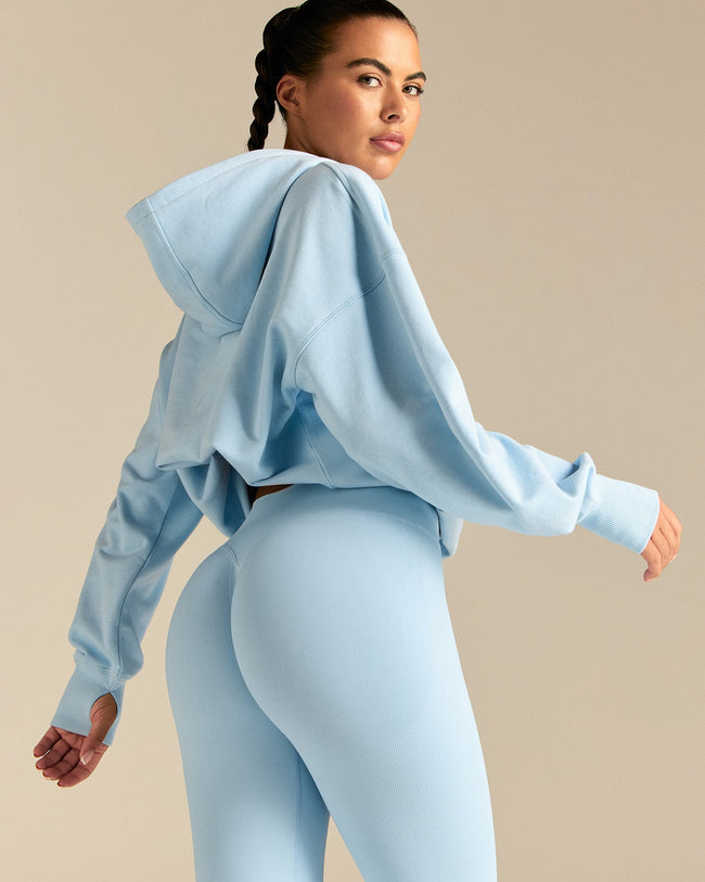 Comfort Oversized Hook Up Hoodie | Blue Haze