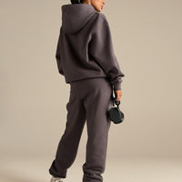 Comfort Oversized PWR Hoodie | Slate Grey