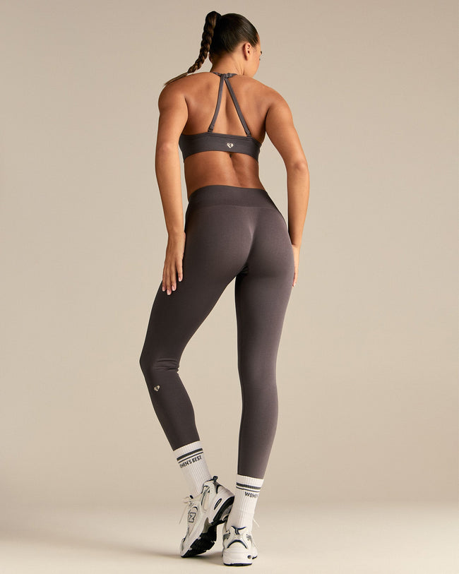 Define 2.0 Seamless Halter Neck Bra | Slate Grey