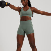 Define 2.0 Seamless Scrunch 4" Shorts | Sage